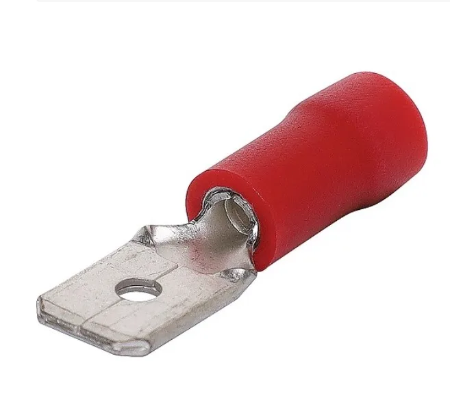 Fully Insulated Male Spade - Red - Pack of 10