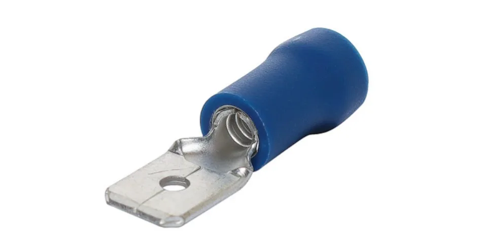 Fully Insulated Male Spade - Blue- Pack of 10
